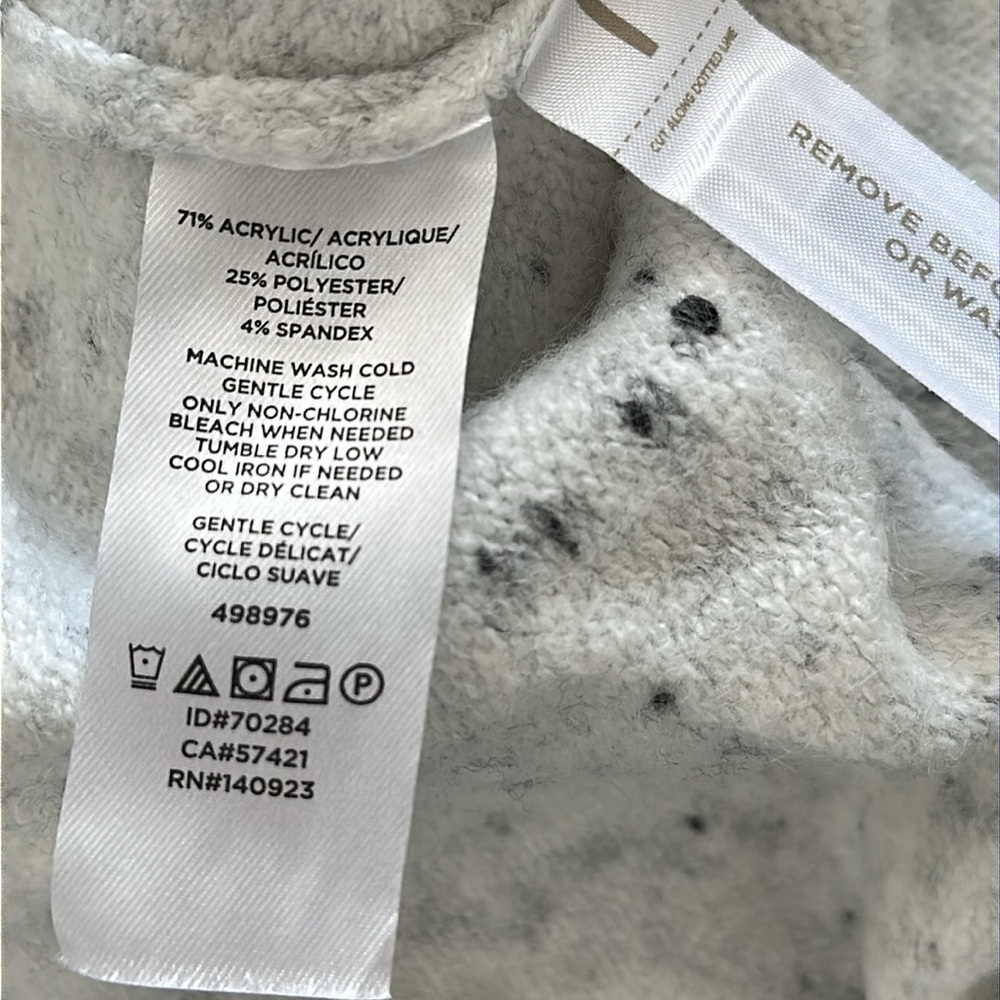 Ann Taylor Loft Speckled Gray Tulip-Hem Sweater - Picture 5 of 5